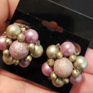 Vintage clip on earrings